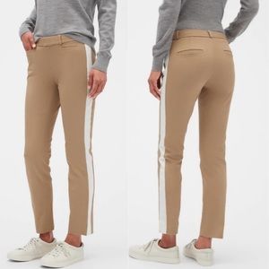 Banana Republic Khaki Sloan Pants with White Stripe